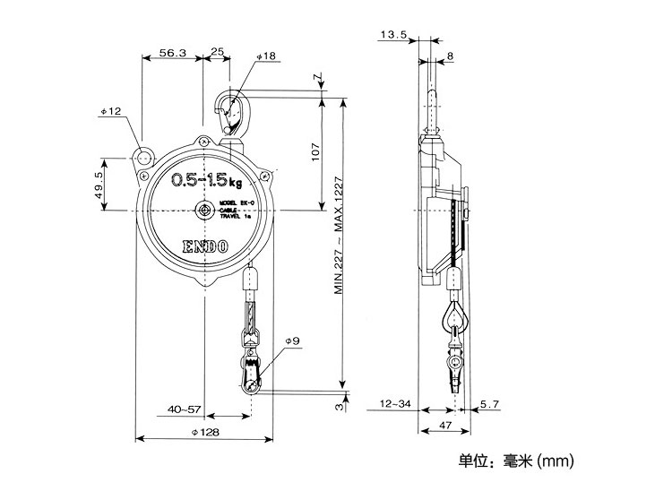 小型弹簧平衡器